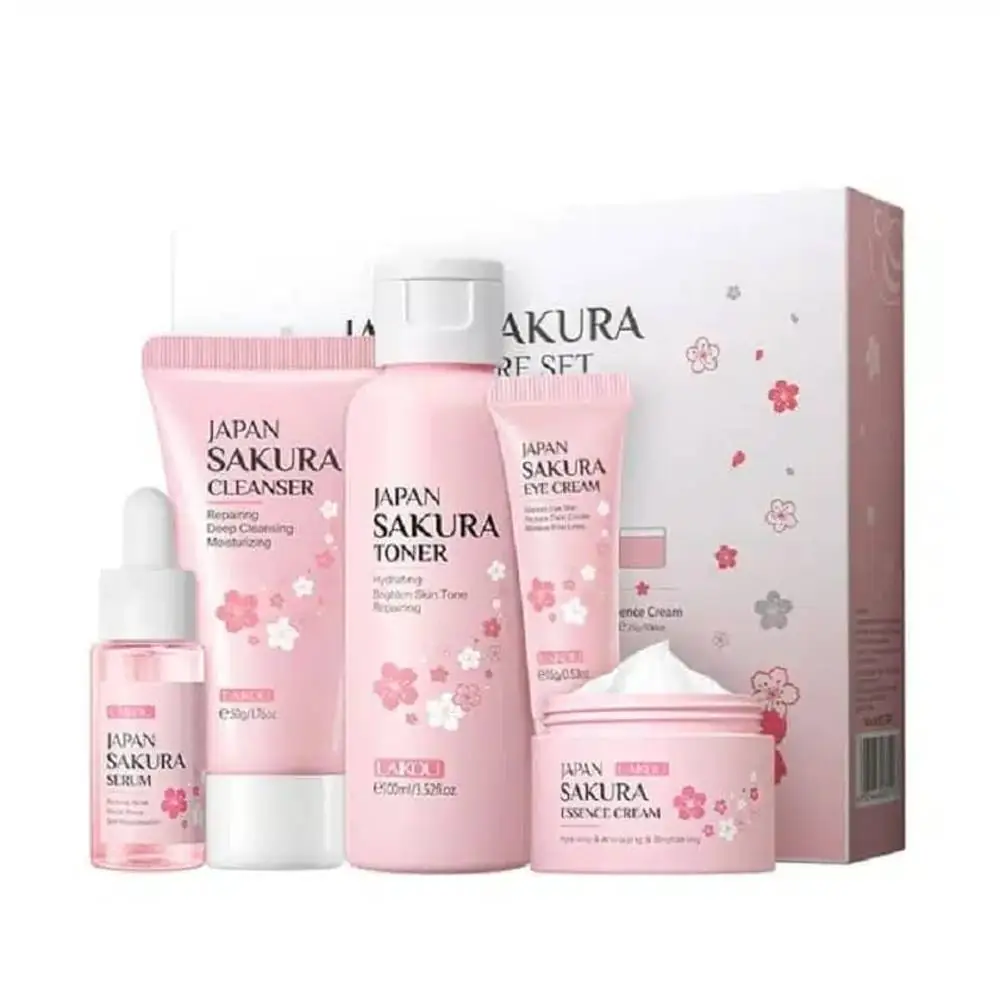 Laikou Japan Sakura Skin Care Set – 5 PCS - thumbnail