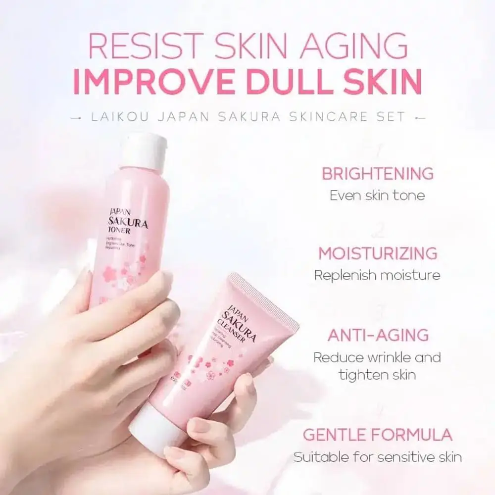 Laikou Japan Sakura Skin Care Set – 5 PCS - thumbnail