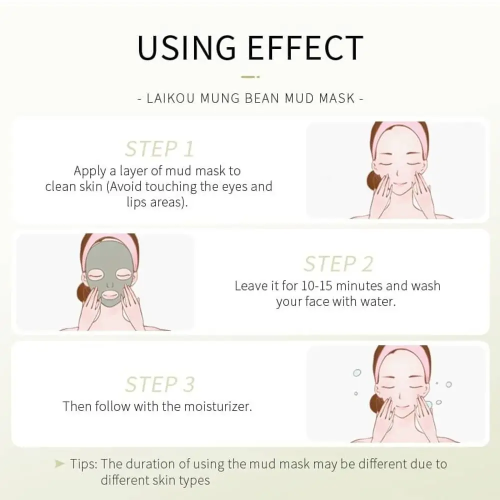 LAIKOU Mung Bean Mud Mask 5gm -5 pcs - thumbnail