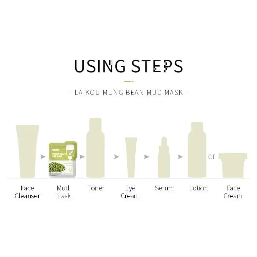 LAIKOU Mung Bean Mud Mask 5gm -5 pcs - thumbnail