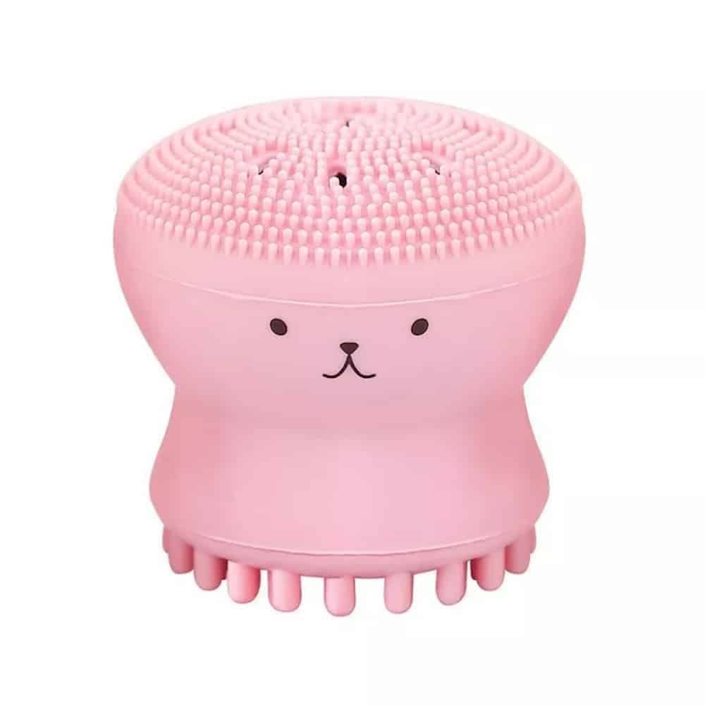 Laikou Octopus Silicone Face Cleansing Brush – Pink - thumbnail