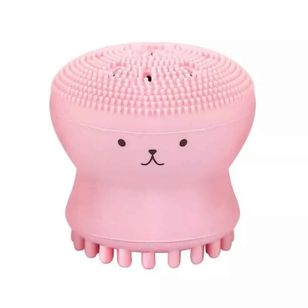 Laikou Octopus Silicone Face Cleansing Brush – Pink - thumbnail