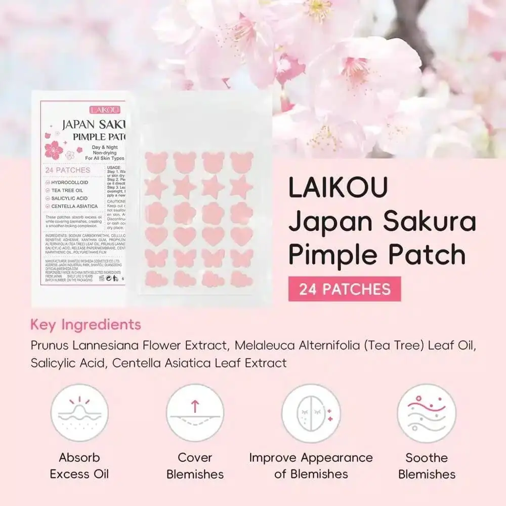 Laikou Sakura Pimple Patch Day & Night – 24 Patches - thumbnail