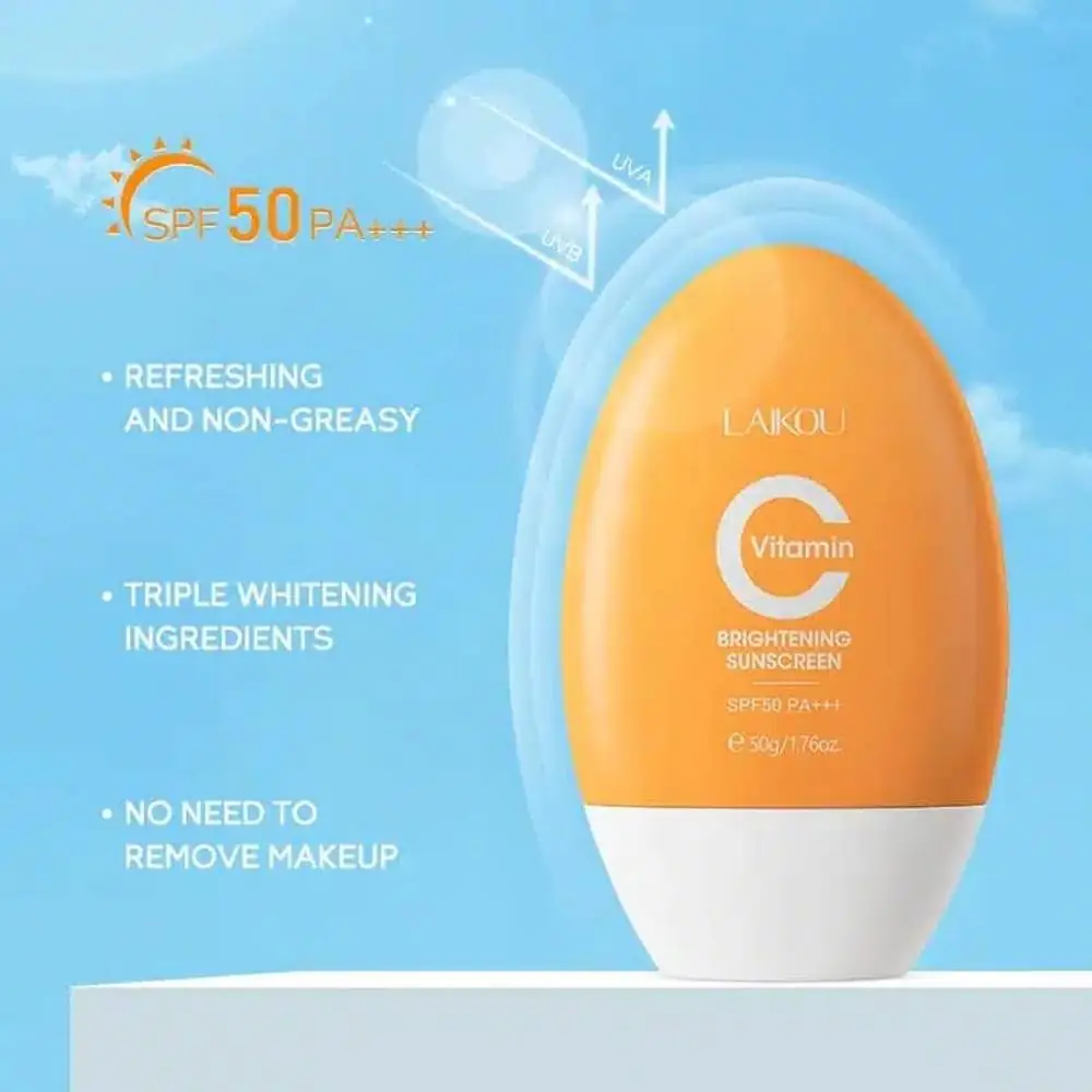 Laikou Vitamin C Sunscreen Brightening Uv Sunblock Spf50 Pa+++ 50g - thumbnail