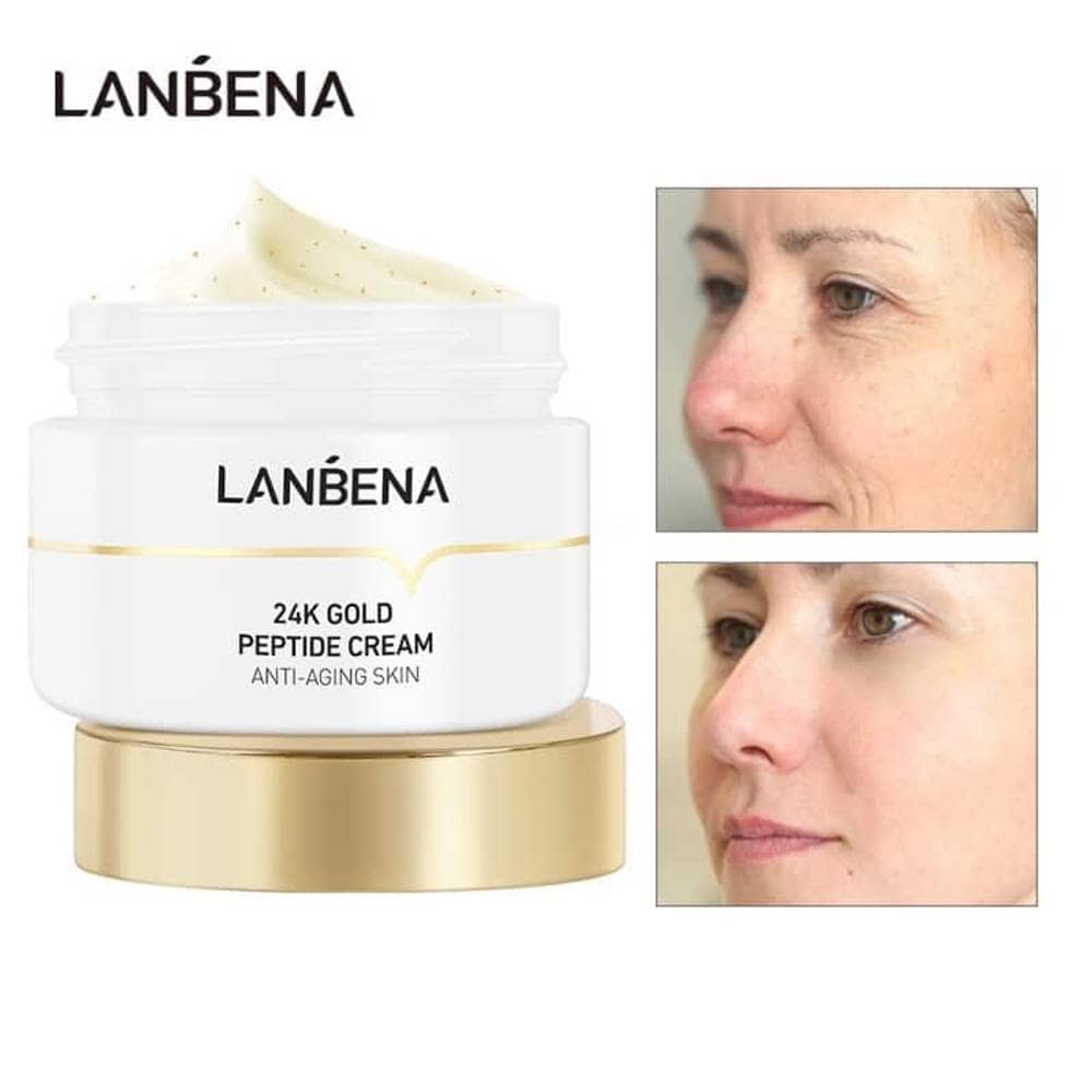 LANBENA 24K Gold Peptide Anti Wrinkle Facial Cream – 50g - thumbnail