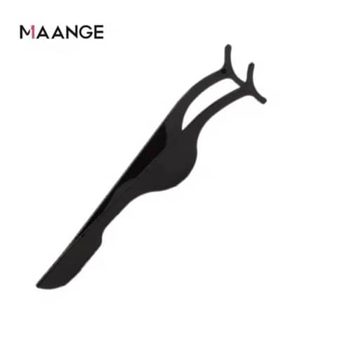MAANGE 1Pc Eyelash Tweezers Clips – Black
