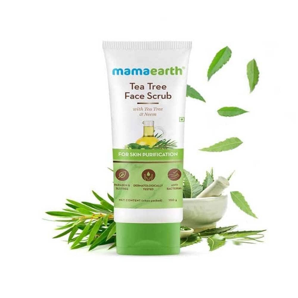 Mamaearth Tea Tree Face Scrub 100gm - thumbnail