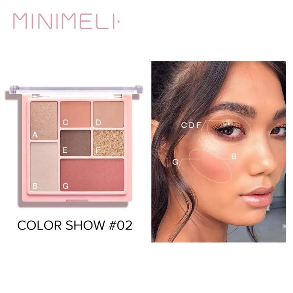 Minimeli 3 in 1 Matte Eyeshadow & Highlighter & Blush Palette – 02 - thumbnail