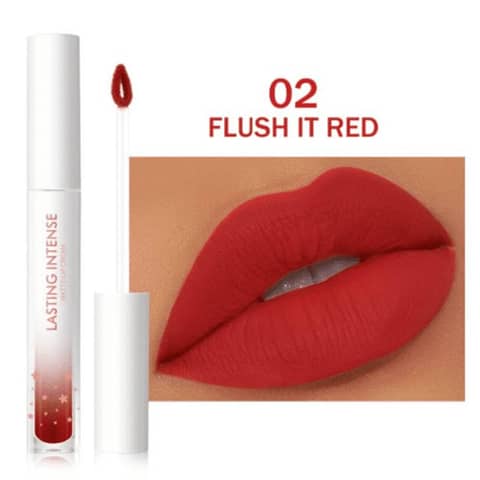 MINIMELI Matte Liquid Lipstick Waterproof – 02 Flush IT Red