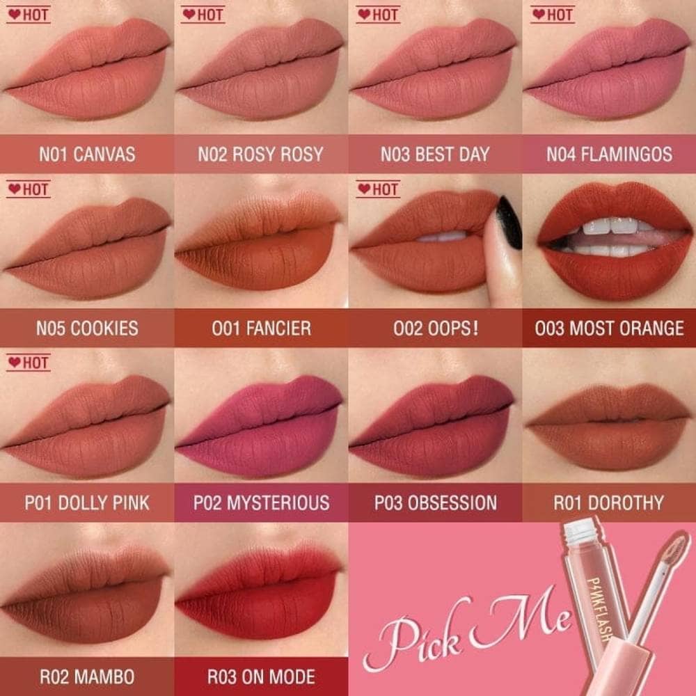 PINK FLASH Melting Matte Waterproof Lipstick – N03 - thumbnail