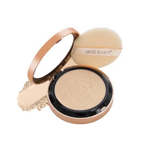 Swiss Beauty Silky & Smooth Oil Control Pressed Powder Compact with SPF 15 – 02 Natural