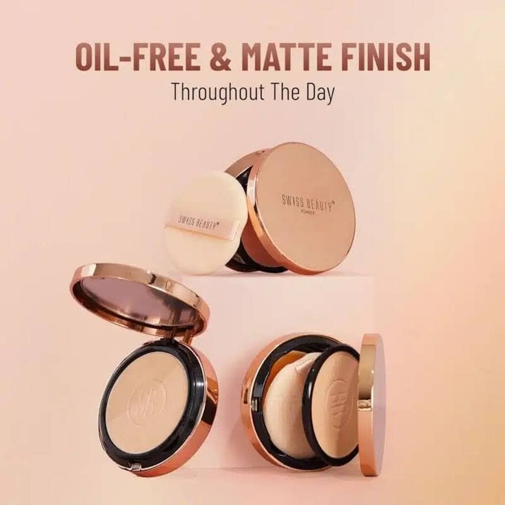 Swiss Beauty Silky & Smooth Oil Control Pressed Powder Compact with SPF 15 – 02 Natural - thumbnail