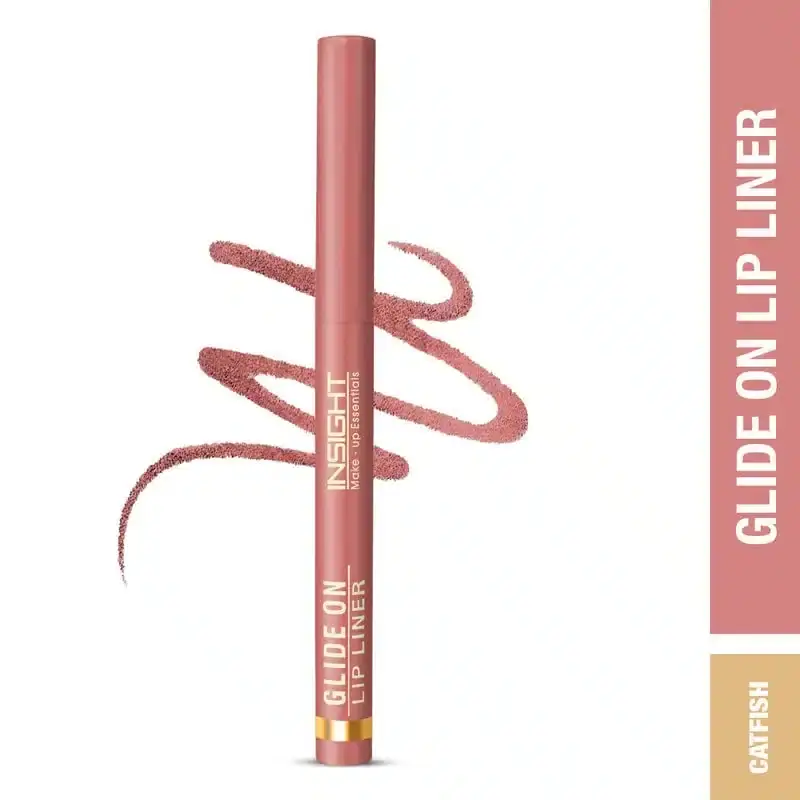 Insight Cosmetics Glide On Lip Liner in Catfish 12, dark mauve-brown, full product packaging. - thumbnail