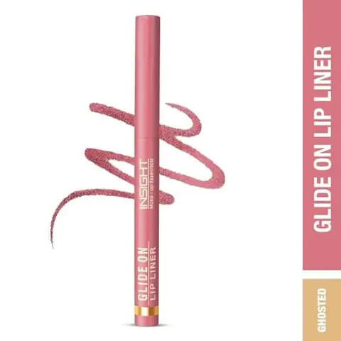 Insight Cosmetics Glide On Lip Liner Ghosted 11, nude beige tube, clear cap, standing upright.