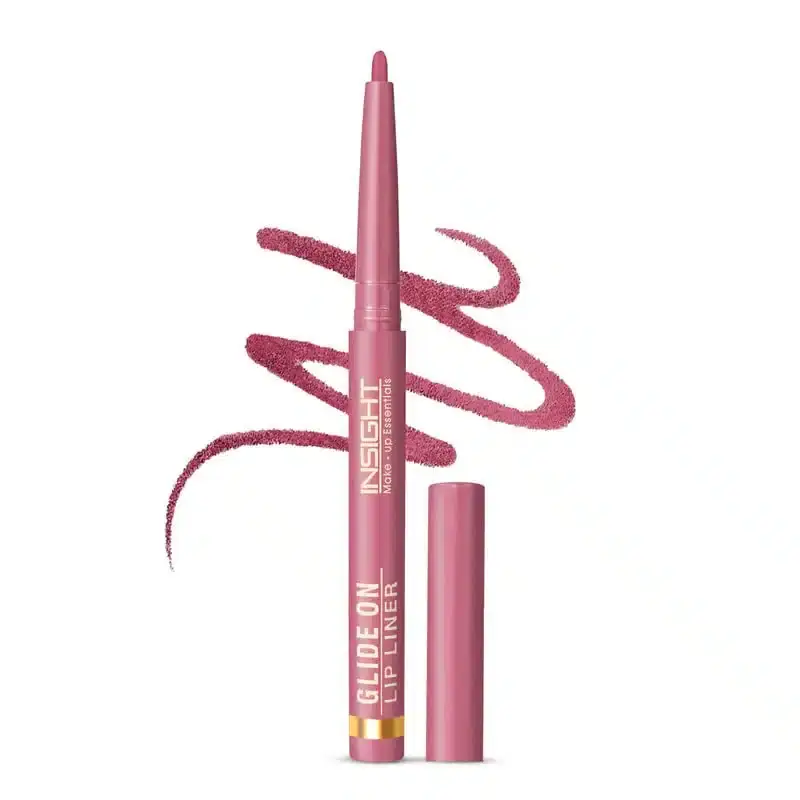 Insight Cosmetics Glide On Lip Liner Vibe Check 03, cap off, revealing nude-pink tip. - thumbnail