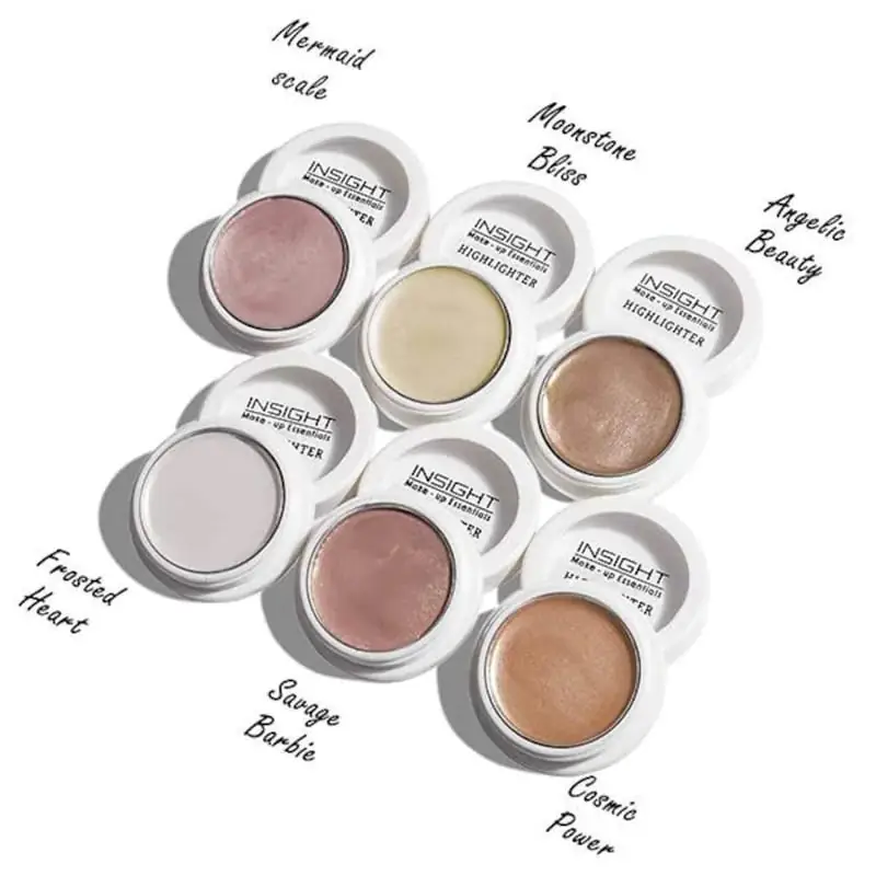 Close-up of Insight Cosmetics Moonstone Bliss highlighter powder with iridescent shimmery texture. - thumbnail