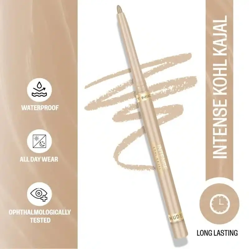Insight Cosmetics Intense Kohl Kajal open, revealing the smooth nude-colored tip on a light surface. - thumbnail