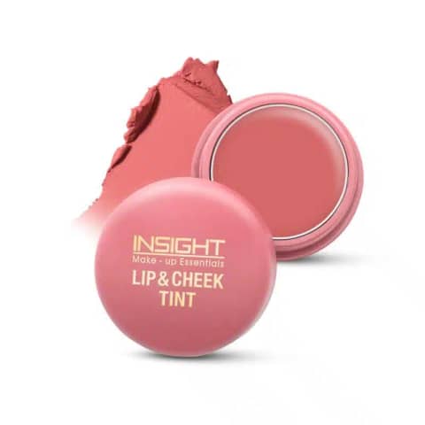 Insight Cosmetics Candy Cane Lip & Cheek Tint, clear tube with extended doe-foot applicator showing vibrant red.