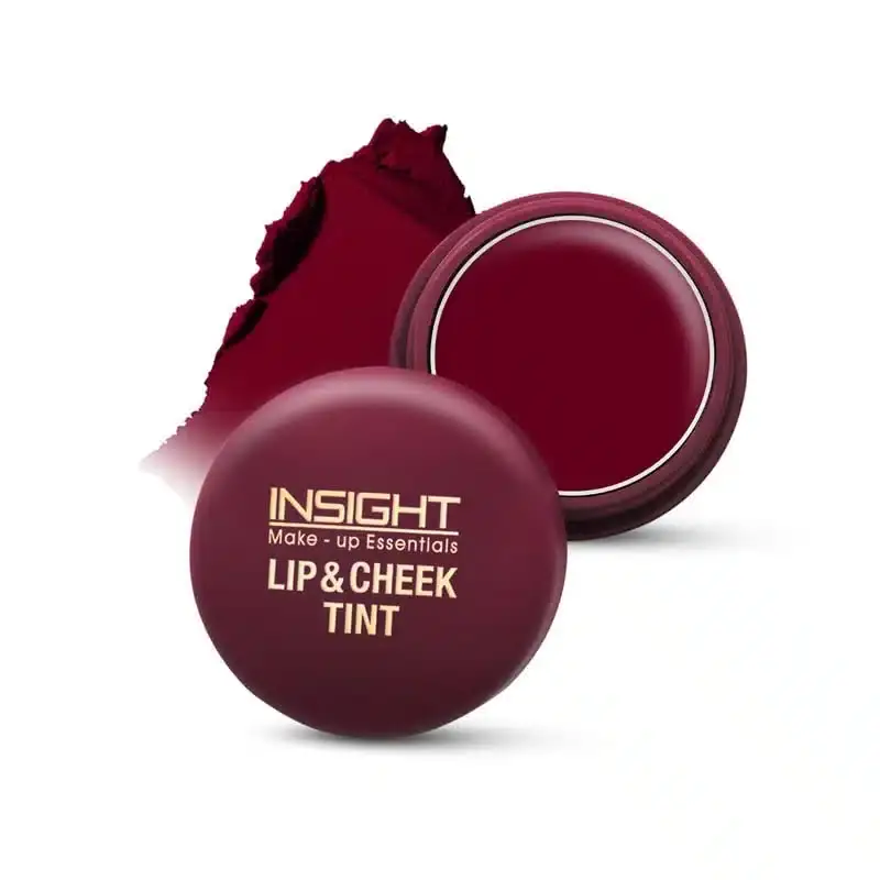 Full view of Insight Cosmetics Lip & Cheek Tint in Mulberry Squash, clear tube with black cap. - thumbnail