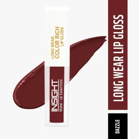 Insight Cosmetics Dazzle 06 Long Wear Color Rich Lip Gloss tube, standing upright.