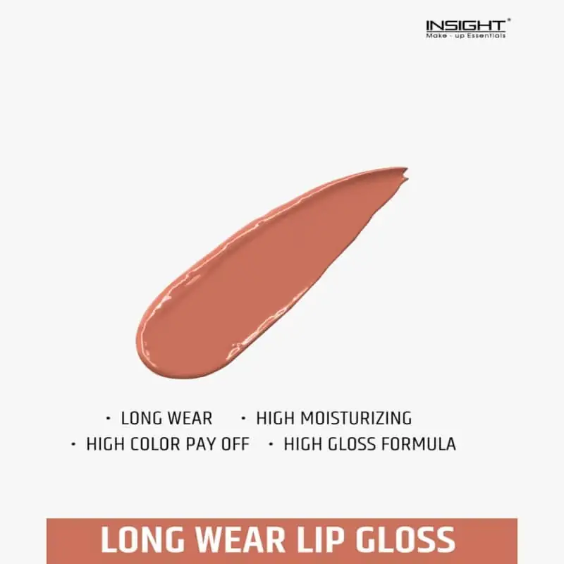 Hand holding Insight Cosmetics Glitz 08 lip gloss, applicator wand with rich product close-up. - thumbnail