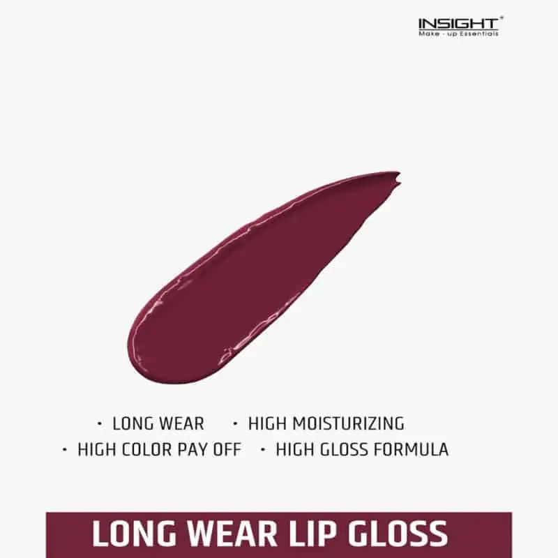 Insight Cosmetics Magical Pop 05 lip gloss with applicator wand displaying shimmery peachy-pink texture. - thumbnail