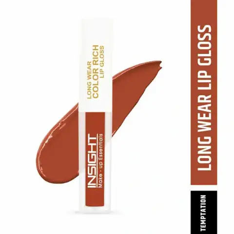 Insight Cosmetics Long Wear Lip Gloss in Temptation 13, a full tube with silver cap.