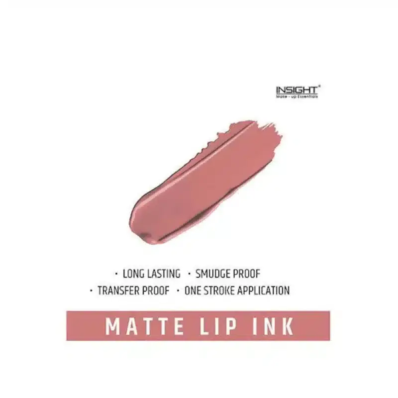 Insight Cosmetics Matte Lip Ink Boujee 23 with applicator extended, showing rich burgundy liquid lipstick. - thumbnail
