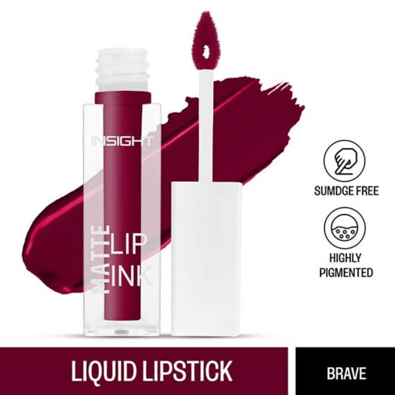 Insight Cosmetics Matte Lip Ink Lipstick in Brave 09 standing upright, showcasing full product packaging and shade. - thumbnail