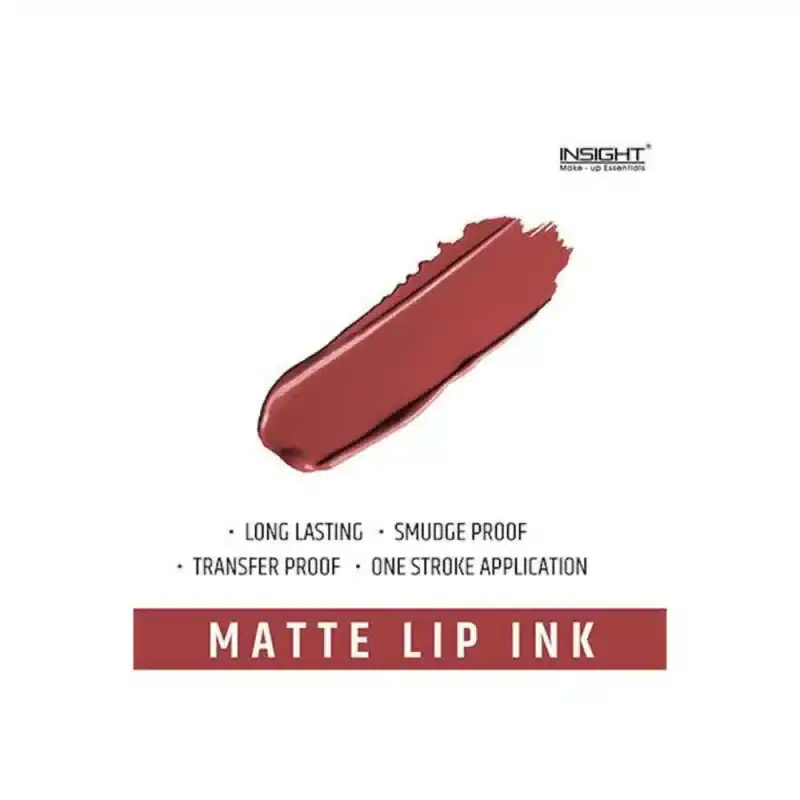 Close-up of Insight Cosmetics Matte Lip Ink Lipstick's doe-foot applicator with rich Coco 04 shade. - thumbnail