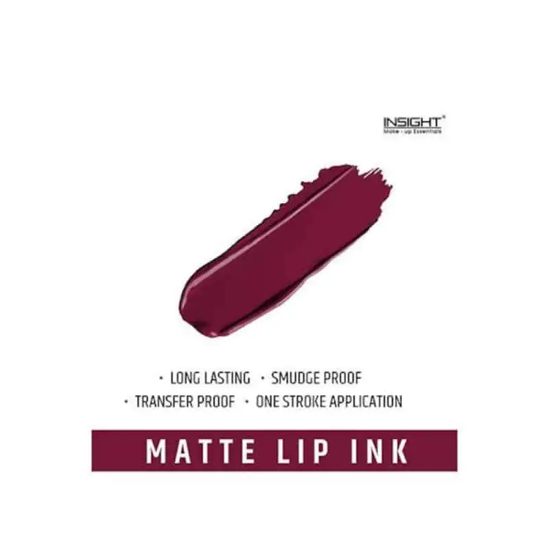 Uncapped Insight Cosmetics Matte Lip Ink Lipstick Luxurious 07 showing its soft doe-foot applicator. - thumbnail