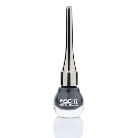 Insight Cosmetics Matte Waterproof Eyeliner 5ml, a sleek black pen with silver branding, capped.