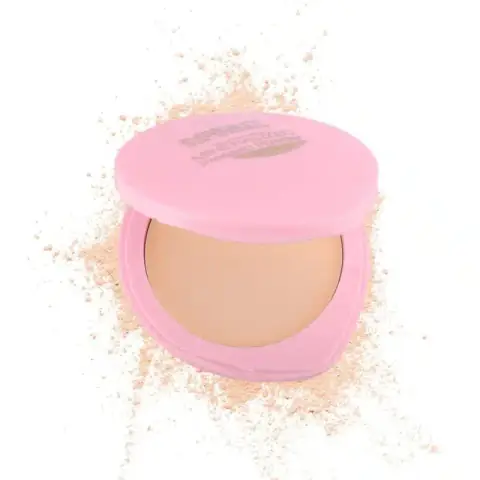 Insight Cosmetics Mineralized Pressed Powder in a sleek black compact with a visible light beige shade.