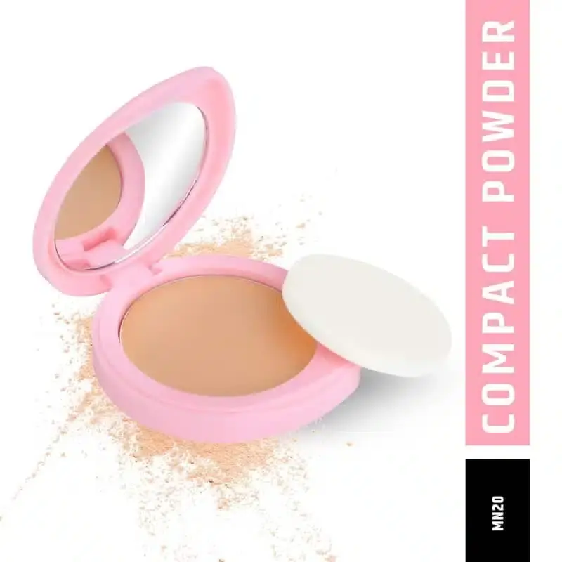 Insight Cosmetics MN20 mineralized pressed powder compact open, revealing pan and mirror. - thumbnail