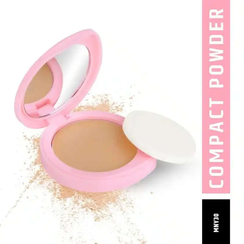 Open Insight Cosmetics MNY30 mineralized pressed powder compact, revealing mirror and applicator sponge. - thumbnail