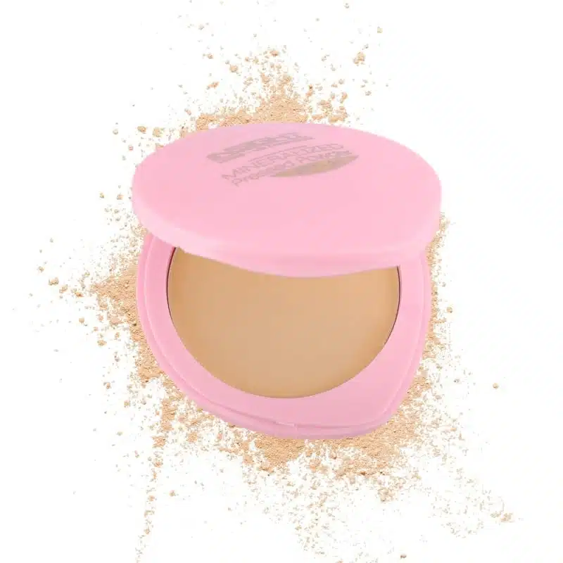 Insight Cosmetics MNY35 Mineralized Pressed Powder in a sleek black compact, lid closed. - thumbnail