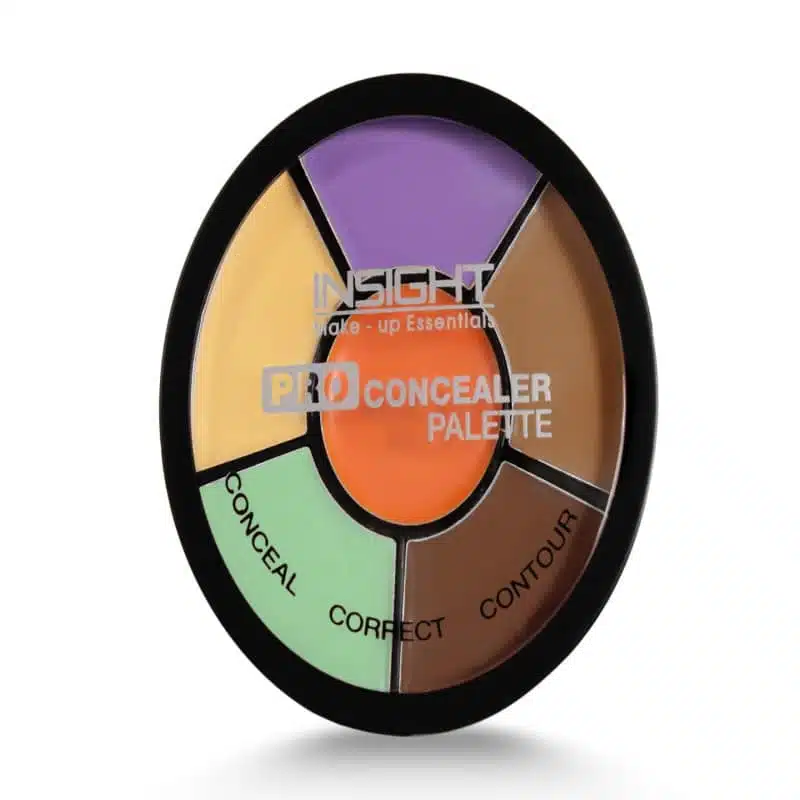 Insight Cosmetics Pro Concealer Palette in sleek closed black compact, displaying brand logo. - thumbnail