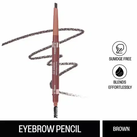 Two Insight Cosmetics brown smudge-free eyebrow pencils, neatly displayed in their clear retail packaging.
