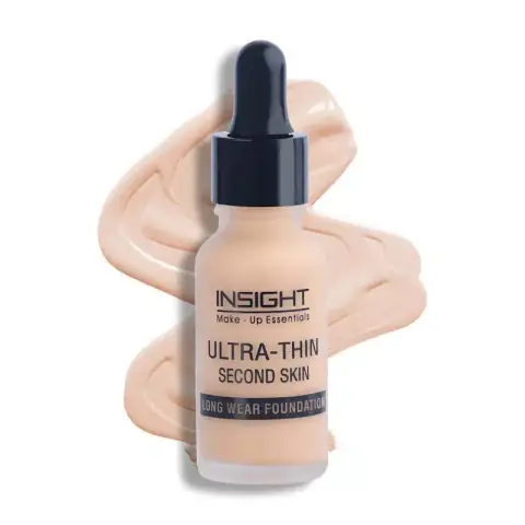Insight Cosmetics Ultra Thin Foundation Rose Beige 20ml tube, standing upright with black cap.