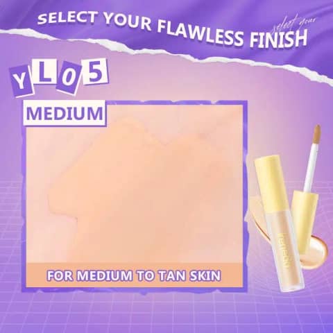 Ireneda Liquid Concealer F01 Medium shade tube with applicator extended, sleek packaging.