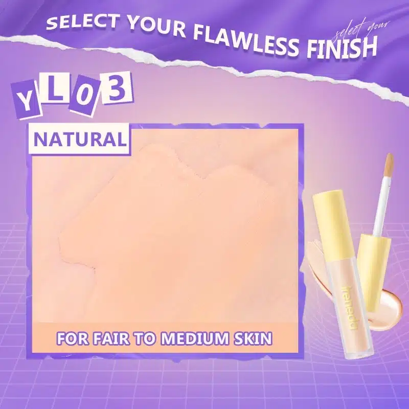 Ireneda Liquid Concealer High Coverage F01 Natural in a clear tube with white applicator cap, standing upright. - thumbnail