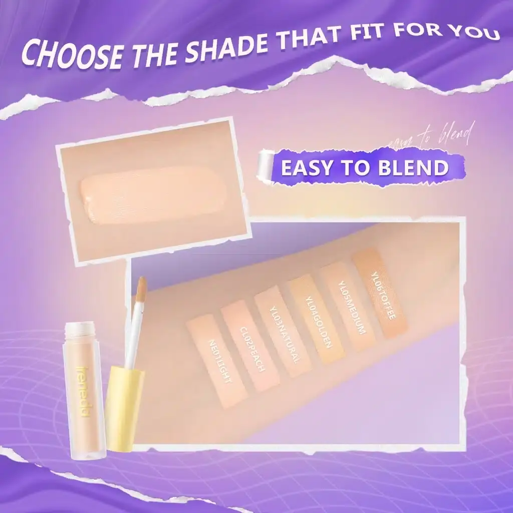 Closed Ireneda Liquid Concealer High Coverage F01 Peach tube standing upright, highlighting packaging details. - thumbnail