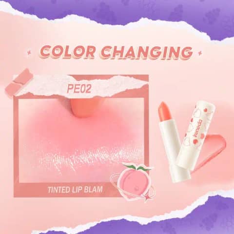 Full Ireneda Moisturizing Lip Balm in a vibrant peach tube, standing upright on white.