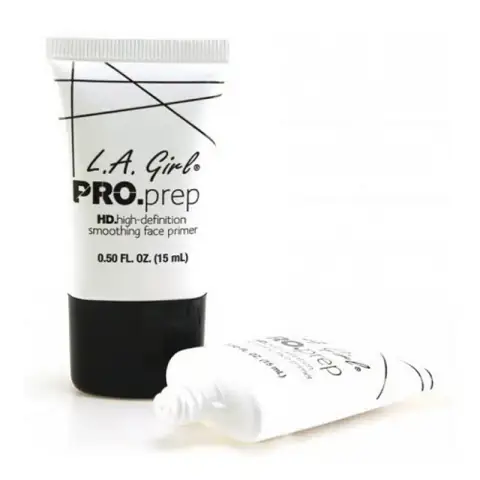 LA Girl Pro Prep HD Smoothing Face Primer 15ml in its translucent tube with silver cap, standing upright.