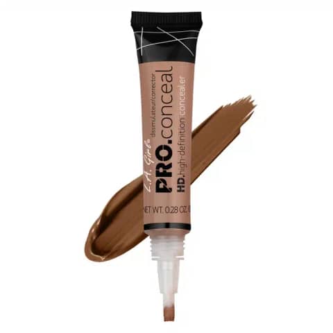 LA Girl Pro Concealer, Beautiful Bronze shade, upright black tube with clear brush applicator.