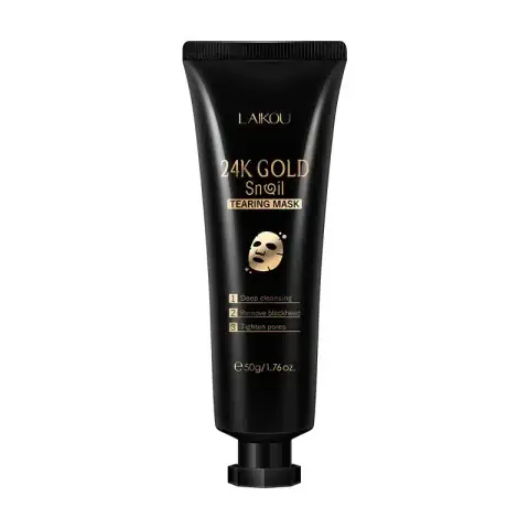 Laikou 24k Gold Tearing Mask in its 50g golden tube, presented upright from the front.