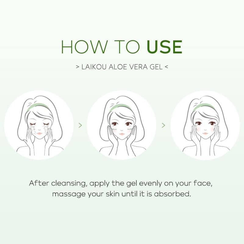 Back of Laikou 96% Aloe Vera Gel 60gm tube, detailing product information and ingredients. - thumbnail