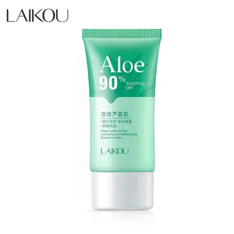 Laikou Aloe Vera Soothing Gel 60g in an upright green tube with a white flip cap.