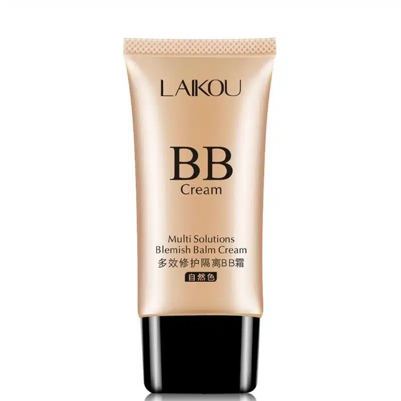 Laikou BB Cream 50g natural plant-based foundation, white tube with green text, standing upright. - thumbnail