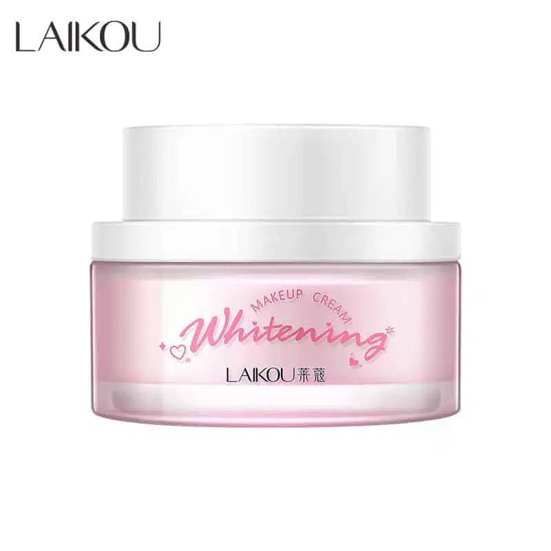 Laikou 65g face makeup cream in a white and pink jar, prominently displayed from the front. - thumbnail